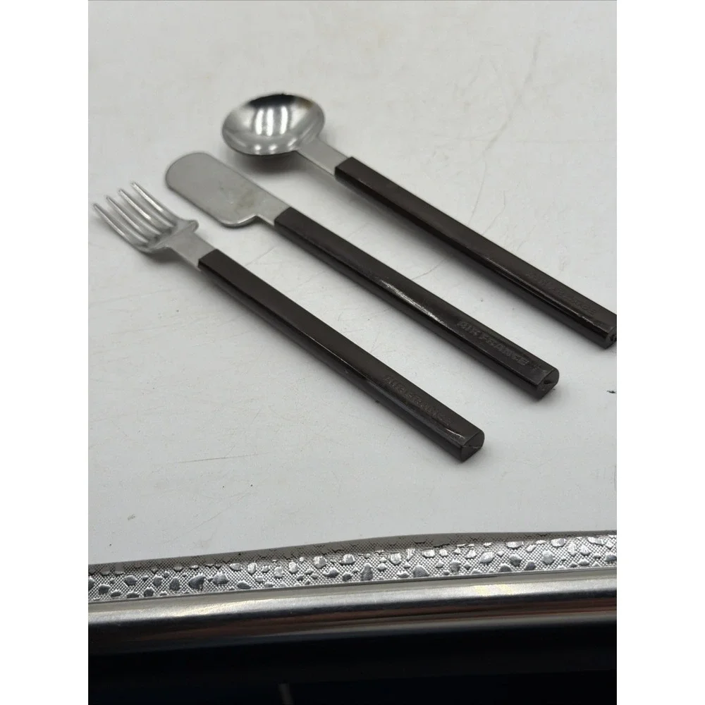 3 Midcentury Air France Concorde Flatware Pieces Designed by Raymond Loewy